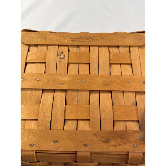 2003 Longaberger Small Storage Solutions Basket w/Protector & Blue Liner - Picture 3 of 3